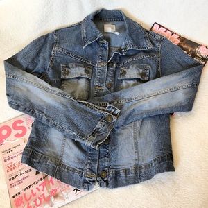 Zara TRF denim blue jean jacket small medium